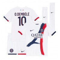 Maglia Calcio Paris Saint-Germain Ousmane Dembele #10 Seconda Divisa Bambino 2024-25 Manica Corta (+ pantaloncini)